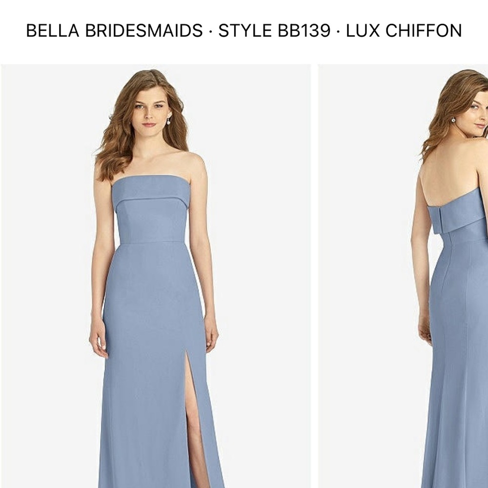 Bella Bridesmaids Lux Chiffon Blue Dress